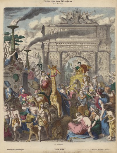 Ein römischer Triumph (kolorierte Gravur) von Heinrich Leutemann