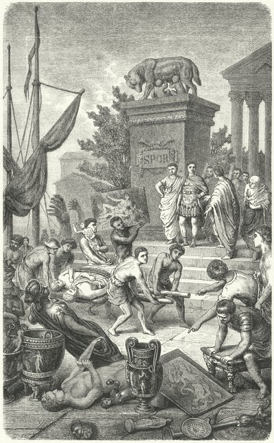 Ankunft antiker griechischer Kunstwerke in Rom von Heinrich Leutemann
