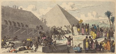 Bau der Pyramiden im alten Ägypten von Heinrich Leutemann