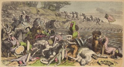 Makedonische Phalanx in einer Schlacht mit den Persern von Heinrich Leutemann