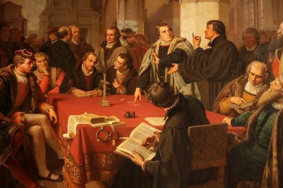 Religionsgespräch im Marburger Schloss (Ausschnitt) von Heinrich Stürzl