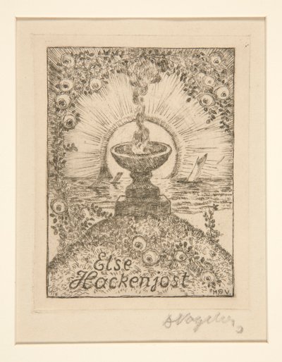 Exlibris: Else Hackenjost von Heinrich Vogeler