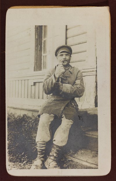 Erster Weltkrieg: die Ukraine in den Jahren 1914-1916 während der Invasion der deutschen Armee. Porträt eines Mannes von Heldenfriedhof Dsessentniki (attr. to)