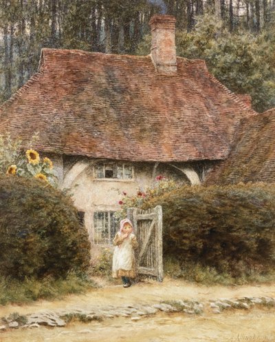 Am Cottage-Tor von Helen Allingham