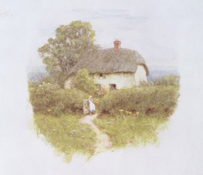 Junges Mädchen am Hüttentor von Helen Allingham