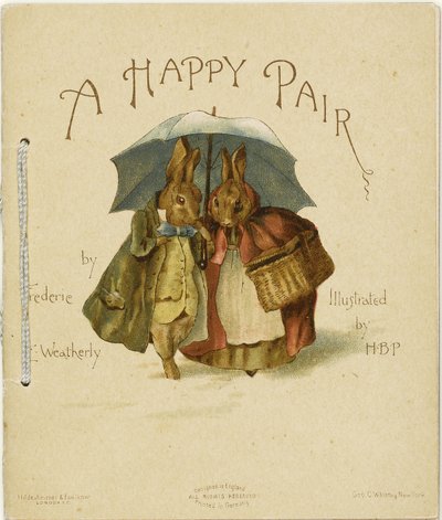 Illustration zu Ein glückliches Paar von Frederick Weatherly, 1890 von Helen Beatrix Potter