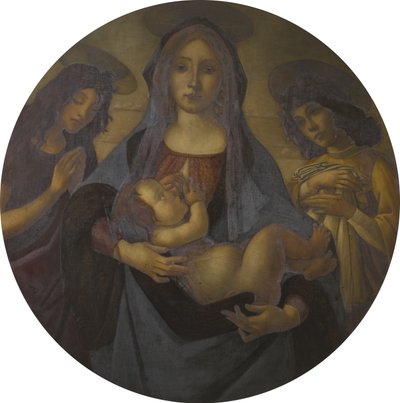 Die Jungfrau und das Kind mit dem heiligen Johannes und einem Engel (nach Botticelli) von Helen d.1937 Coombe