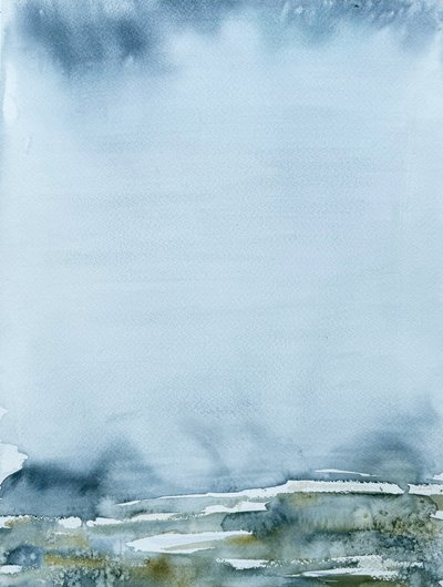 Nebliger Horizont Landschaft von Helena Ryhle