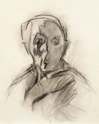 Selbstporträt des Künstlers mit geschlossenen Augen von Helene Schjerfbeck