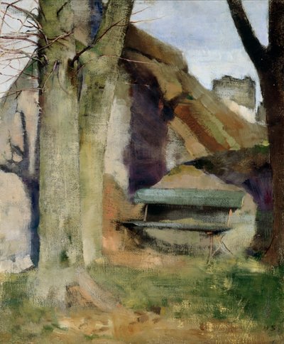 Schatten an der Wand von Helene Schjerfbeck