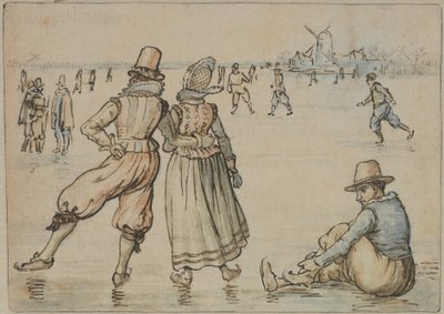 Schlittschuhläufer von Hendrick Avercamp