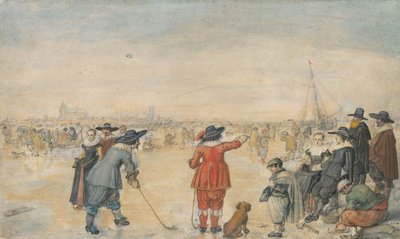 Winterspiele auf dem zugefrorenen Fluss Ijssel von Hendrick Avercamp