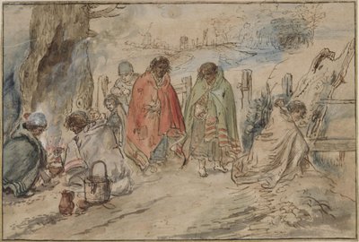 Zigeuner am Lagerfeuer von Hendrick Avercamp
