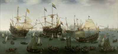 Die Rückkehr nach Amsterdam der zweiten Expedition nach Ostindien, 19. Juli 1599 von Hendrick Cornelisz. Vroom