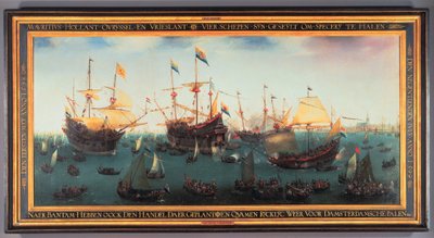 Die Rückkehr der zweiten Expedition nach Ostindien nach Amsterdam, 19. Juli 1599 von Hendrick Cornelisz. Vroom
