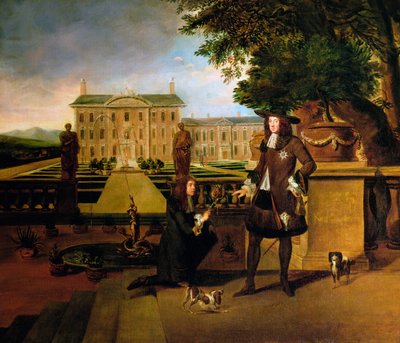 John Rose, der Gärtner des Königs, präsentiert Karl II. eine Ananas, 17. Jahrhundert von Hendrick Danckerts