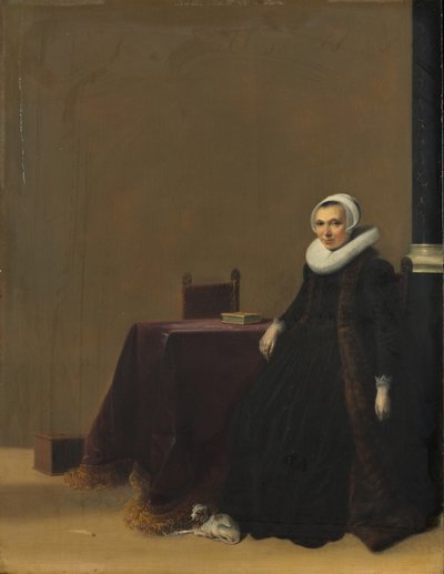 Porträt einer Frau mit einem Hund, ca. 1635 von Hendrick Gerritsz Pot