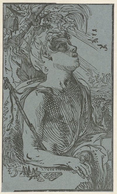 Johannes der Täufer in der Wildnis von Hendrick Goltzius (attributed to)