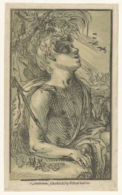 Johannes der Täufer in der Wildnis von Hendrick Goltzius (attributed to)
