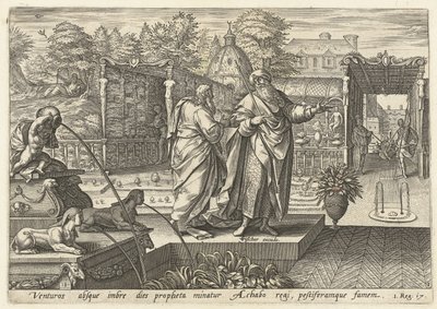 Elia prophezeit König Ahab eine Dürre von Hendrick Goltzius (rejected attribution)