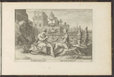 Juno nähert sich Semele in der Gestalt von Beroë von Hendrick Goltzius (workshop of)