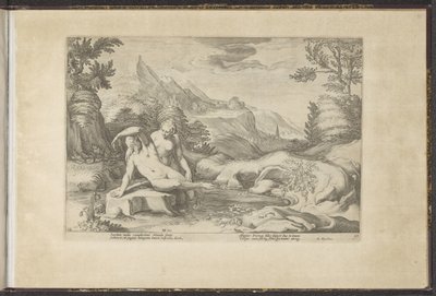 Salmacis und Hermaphroditus (Ovids Metamorphosen) von Hendrick Goltzius (workshop of)