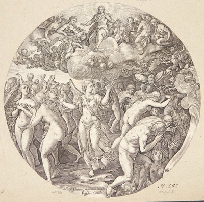 Die Trennung der Geretteten und der Verdammten von Hendrick Goltzius