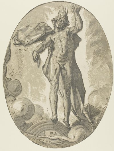 Äther, Tafel sechs aus Demogorgon und die Gottheiten von Hendrick Goltzius