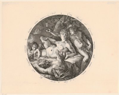Bacchus, Ceres und Venus von Hendrick Goltzius