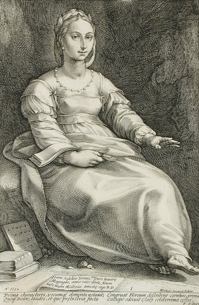 Kalliope von Hendrick Goltzius