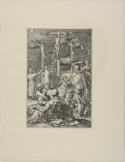 Christus am Kreuz, Platte zehn aus der Passion Christi von Hendrick Goltzius