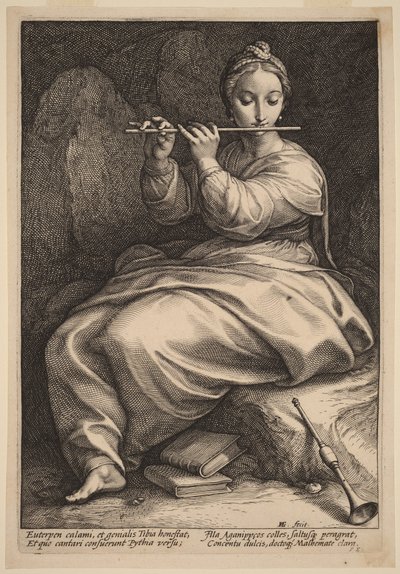 Euterpe von Hendrick Goltzius