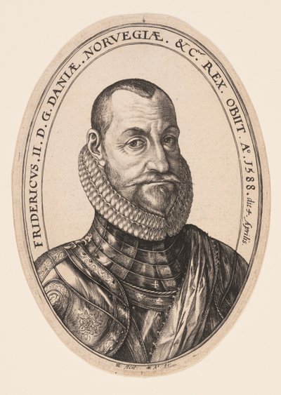 Friedrich II., König von Dänemark und Norwegen von Hendrick Goltzius