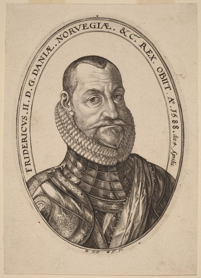 Friedrich II., König von Dänemark und Norwegen von Hendrick Goltzius