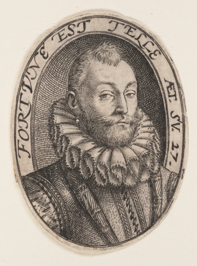 Gerrit Dircksz. oder Claes Stefensz. van Heussen von Hendrick Goltzius