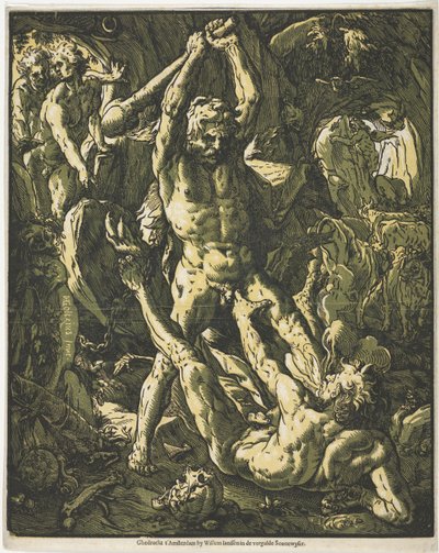 Herkules und Cacus von Hendrick Goltzius