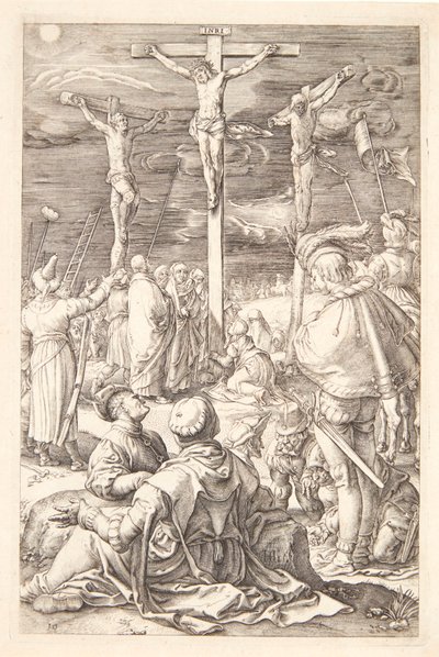 Jesus am Kreuz von Hendrick Goltzius