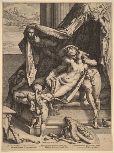 Mars und Venus von Hendrick Goltzius