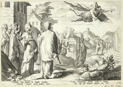 Merkur verliebt sich in Herse von Hendrick Goltzius