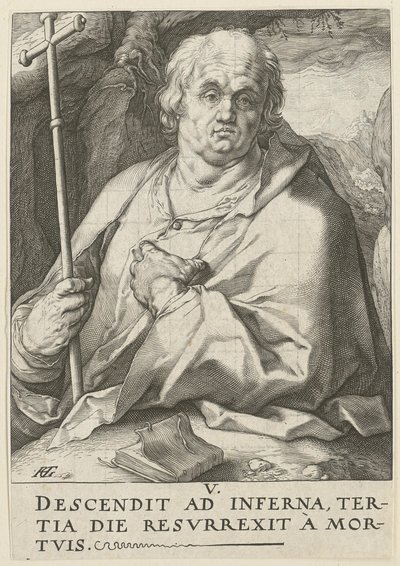 Philippus, Blatt 5 der Folge "Christus, die zwölf Apostel und Paulus" von Hendrick Goltzius