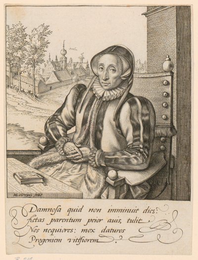 Porträt von Anna Fullings von Hendrick Goltzius