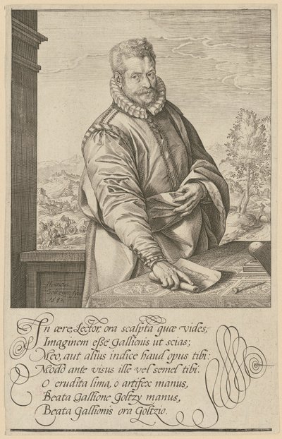 Porträt von Philips Galle von Hendrick Goltzius