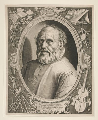 Porträt von Dirck Volckertszoon Coornhert von Hendrick Goltzius