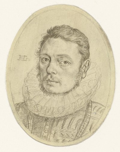 Porträt von Pieter Dircksz. Hasselaer (?) von Hendrick Goltzius