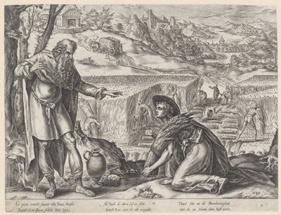 Ruth liest Ähren im Feld von Boas von Hendrick Goltzius