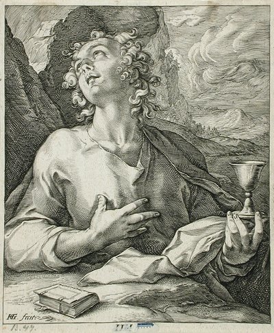 Johannes der Evangelist von Hendrick Goltzius