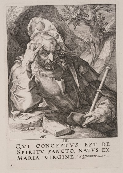St. Jakobus der Große, aus Christus, die Apostel und St. Paulus mit dem Glaubensbekenntnis von Hendrick Goltzius