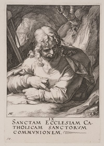 St. Jakobus der Jüngere, aus Christus, die Apostel und St. Paulus mit dem Glaubensbekenntnis von Hendrick Goltzius