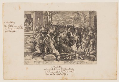 St. Paulus von der Viper gebissen, aus Acta Apostolorum (Die Apostelgeschichte) von Hendrick Goltzius