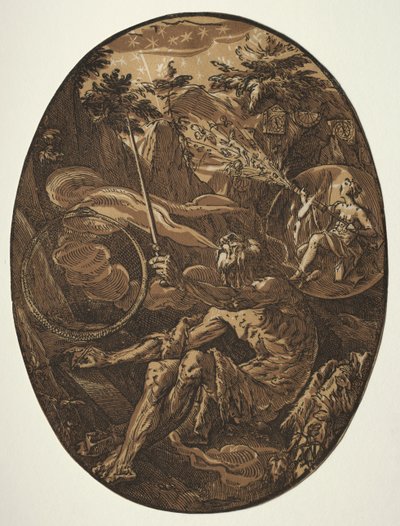 Die Gottheiten: Demogorgon in der Höhle der Ewigkeit von Hendrick Goltzius